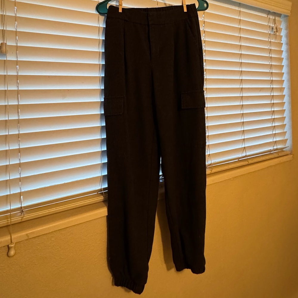 A New Day Dark Grey Plaid Cargo Pants